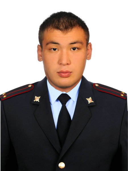 Участковый полицейский Сванкулов Олжас Миржанович